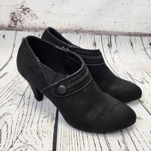X-Appeal Jessica Black Heeled Ankle Booties Size‎ 9